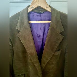 Vintage Paul Smith loden green corduroy blazer coat London